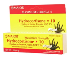 Major Hydrocortisone 10 Cream w/Aloe, 1 Oz