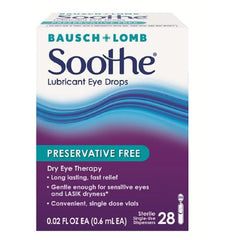 Bausch & Lomb Soothe Lubricant Eye Drops Single-Use Dispensers 28 ea