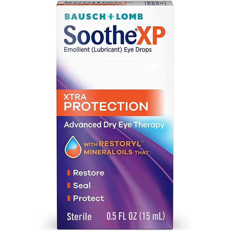 Bausch + Lomb Soothe XP Lubricant Eye Drops, XTRA Protection Formula, 0.5 Fl oz (15 ml)
