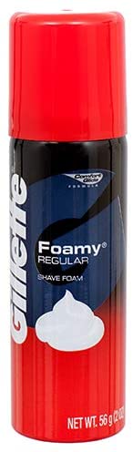 Gillette Foamy Shave Cream, Regular, 2oz, Pack of 4