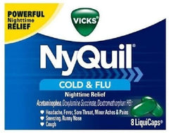 Nyquil Cold & Flu Nighttime Relief, 8 liquicaps