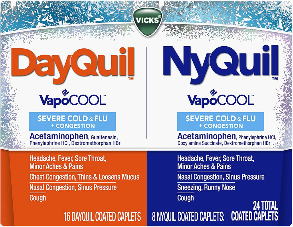 DayQuil and NyQuil SEVERE with Vicks VapoCOOL, 24 Caplets