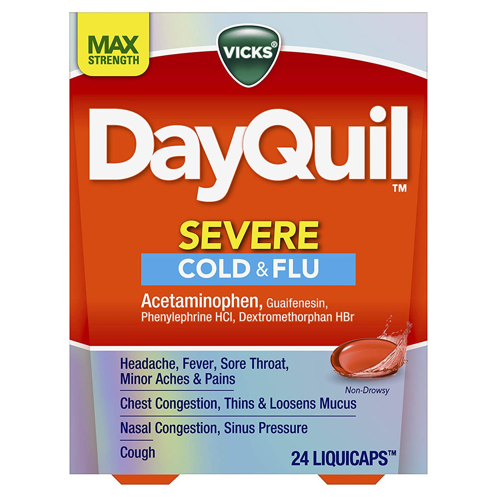 Vicks DayQuil Severe Cold, Maximum Strength, 24 Liquicaps