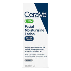 CeraVe Facial Moisturizing Lotion PM 3 Fl oz, Pack of 2