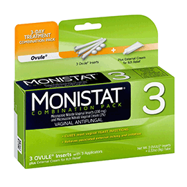Monistat 3-Day Yeast Infection Treatment, Ovules + Itch Cream