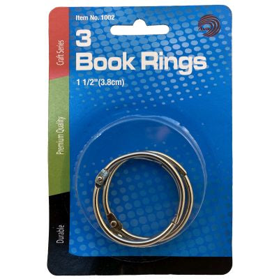 Book Rings, 1.5", 3 Count