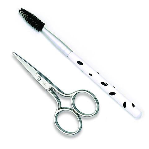 DENCO Beautiful Brows Haircare Scissors & Spoolie Brush Set
