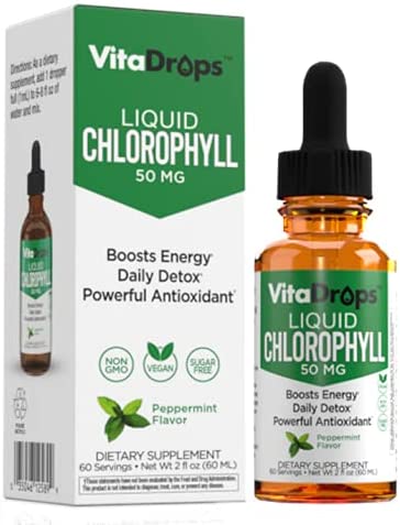 Windmill VitaDrops Liquid Chlorophyll 50mg Antioxidant Dietary Supplement 2 fl oz