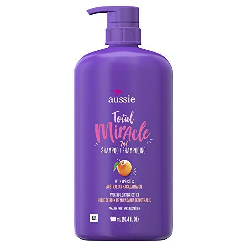 For Damage – Aussie Paraben-Free Total Miracle Shampoo w/ Apricot & Macadamia, 30.4 fl oz