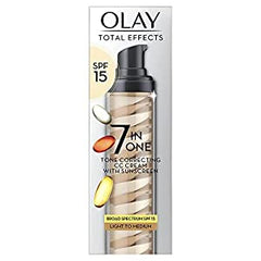 Olay Total Effects 7-in-1 Tone Correcting Moisturizer, SPF 15, Light to Medium 1.7 Ounce