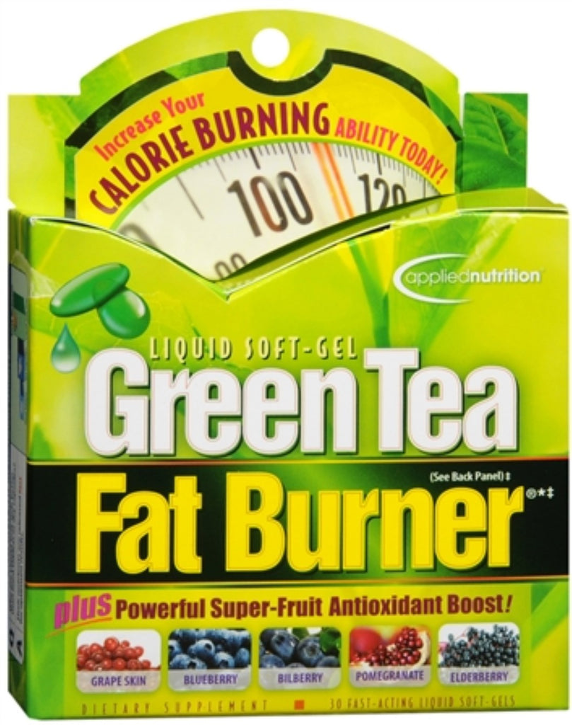 Applied Nutrition Liquid Soft Gel Green Tea Fat Burner Dietary Supplement, 30 softgels* (2-Pack)