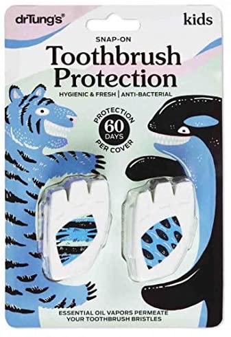 Dr Tung's Snap On Toothbrush Protection Kids Tooth Brush Covers, Pack of 2 Covers*