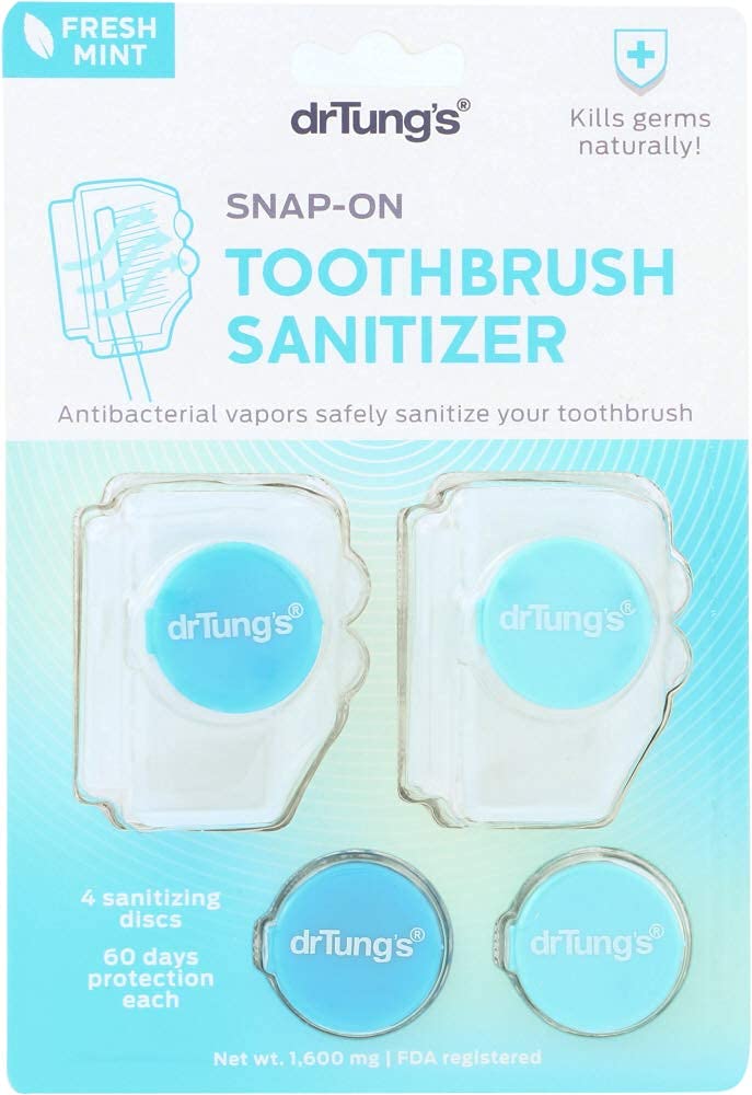 Dr Tung's Snap-On Toothbrush Protection, Antibacterial Brush Covers*