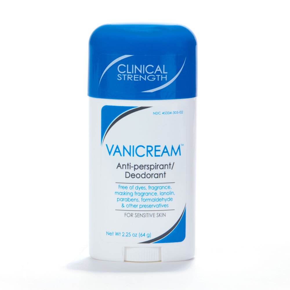 Vanicream Anti-Perspirant/Deodorant for Sensitive Skin, 2.25 Oz (Pack of 2)