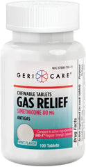 GeriCare Simethicone 80 mg | Fast Relief for Gas, Bloating and Discomfort (100 Tablets)*