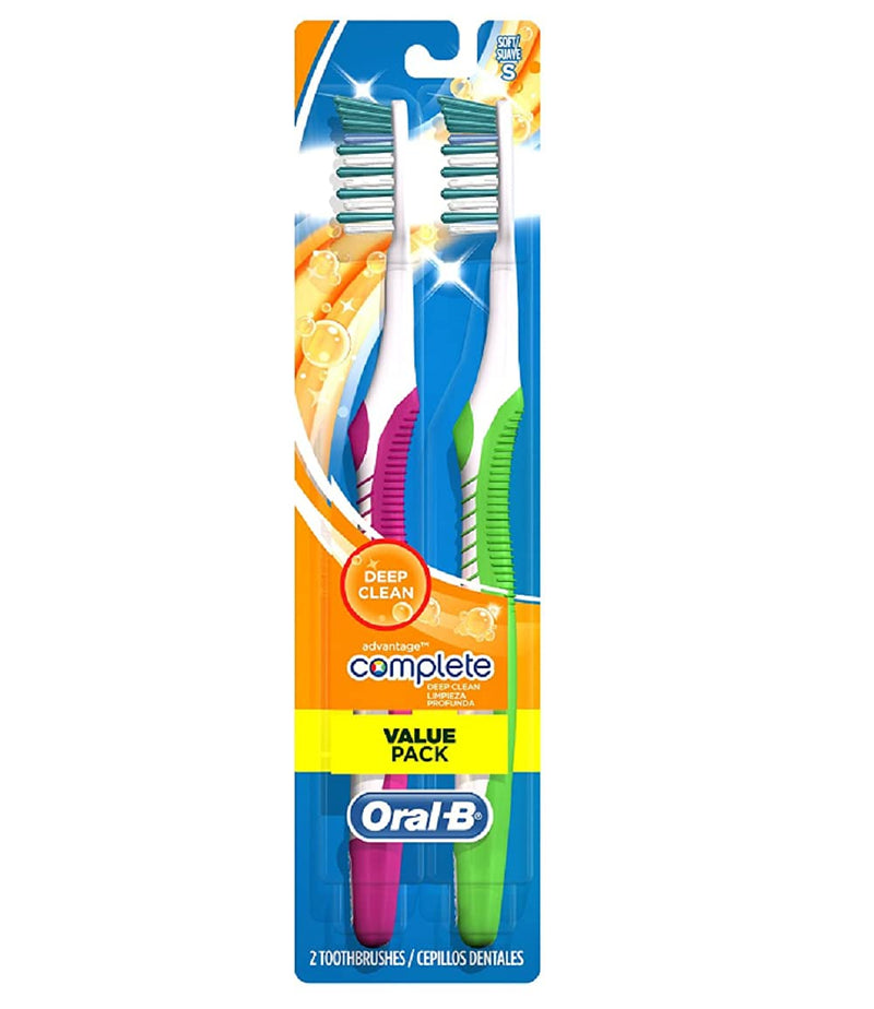 Oral-B Complete Deep Clean Toothbrushes, Soft, 2 Count