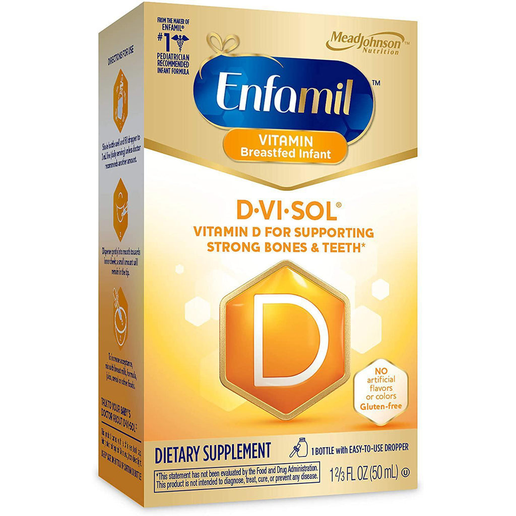 Enfamil D-Vi-Sol Vitamin D Supplement Drops for Infants 50 mL dropper bottle
