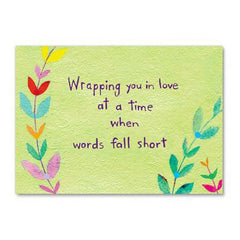 Papyrus greetings wrapping you in love at a time when words fall short rainbow vine leaf greeting card