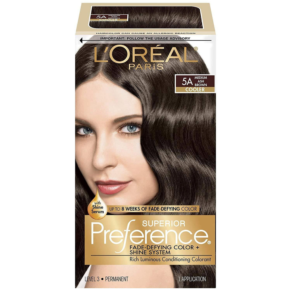 L'Oreal Superior Preference - 5A Medium Ash Brown (Cooler), 1 COUNT