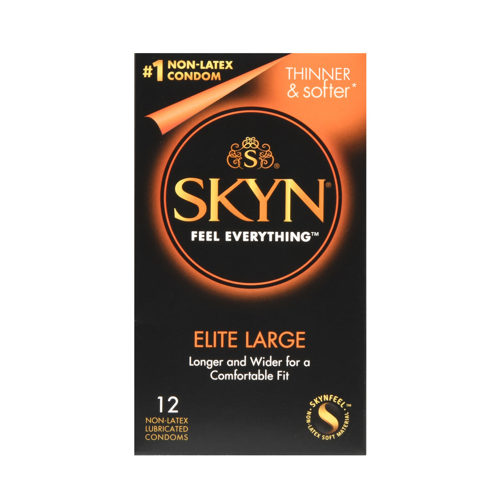 SKYN Feel Everything Elite Large Lubricated Non Latex Condoms, 12 Count
