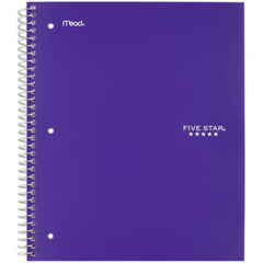 Five Star Spiral Notebook, 5 Subject, Wide Ruled Paper, 200 Sheets, 10.5
