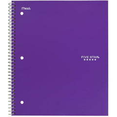 Five Star Spiral Notebook, 1 Subject, Wide Ruled Paper, 100 Sheets, 10.5