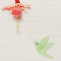 PAPYRUS - A Green Hummingbird And A Red Branch