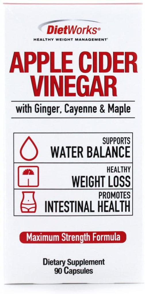 Windmill DietWorks Apple Cider Vinegar w Ginger, Cayenne, and Maple - Dietary Supplement, 90 capsules