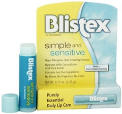 Blistex SImple & Sensitive Hypoallergenic Unflavored Lip Balm & Moisturizer, 4.25 g