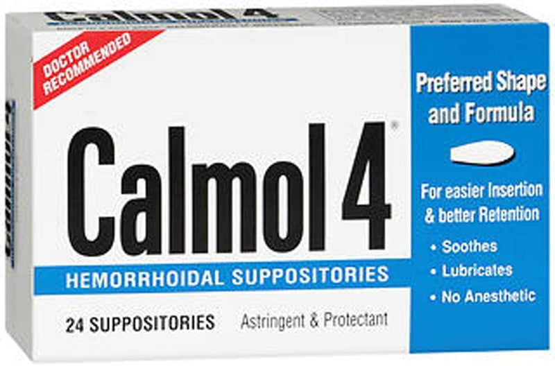 Calmol 4 Hemorrhoidal Suppositories - 24 Ea (3-pack)