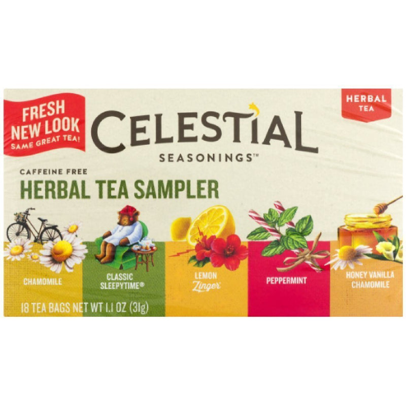 Celestial Seasonings Herbal Tea Sampler with 5 Flavors
