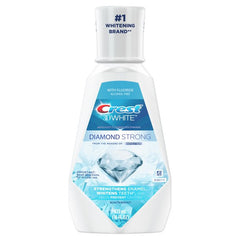 Crest 3D White Diamond Strong Alcohol Free Fluoride Mouthwash, Wintermint, 473 mL