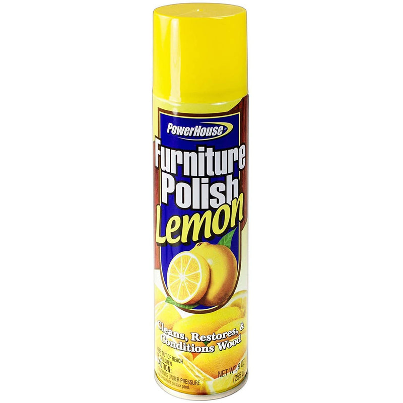 Powerhouse Furniture Polish Lemon Scent 9 oz