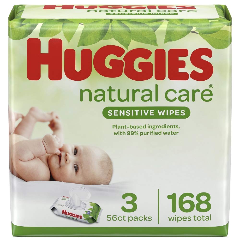 Huggies Natural Care, Fragrance Free Baby 56 Count
