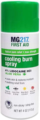MG217 First Aid Cooling Burn Spray - 4% Lidocaine HCI & Aloe Vera, 4 oz