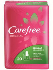 Carefree Original Regular to-Go Pantiliners Fresh Scent, 20 Count, Pack of 2