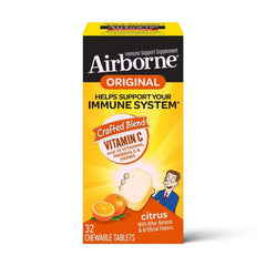 Airborne Chewable Tablets, Citrus Flavored, 32 Count