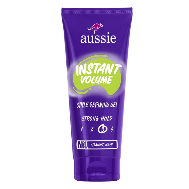 Aussie Instant Volume Style Defining Hair Gel, Hair Styling Gel for Straight Hair and Wavy Hair, 7 oz