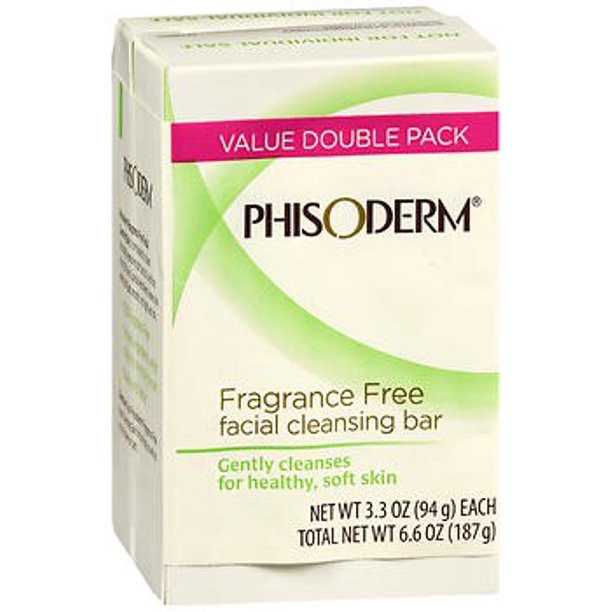 Phisoderm Value Pack - Two Fragrance Free Facial Cleansing Bars - 3.3 oz each*