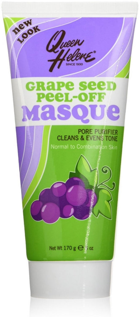 QUEEN HELENE Grape Seed Peel-Off Masque - Pore Purifier, Cleans & Evens Tone - 6 oz