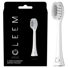 Gleem Toothbrush Refill Head, 2 Count, White, 2 Count