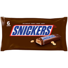 Snickers, Chocolate Candy Bar Singles 6 Bares, 11.16 oz