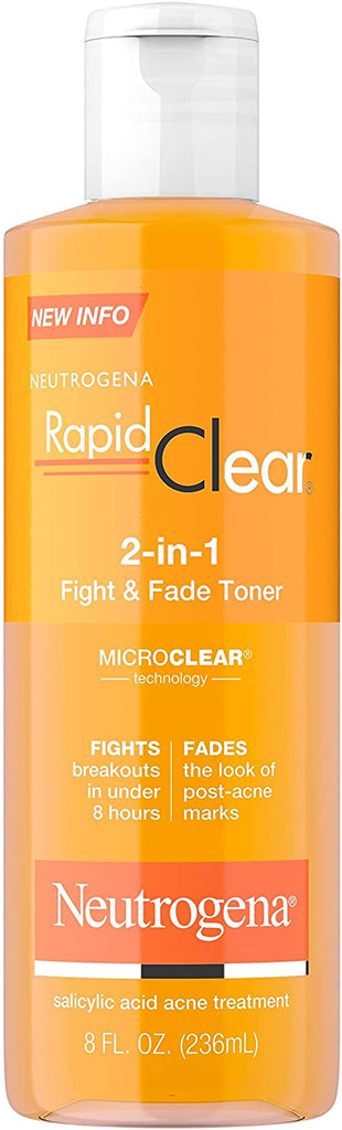 Neutrogena Rapid Clear 2-in-1 Fight & Fade Toner, 8 oz