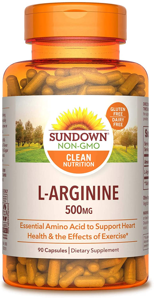Sundown L-Arginine 500 mg Dietary Supplement, 90 capsules*