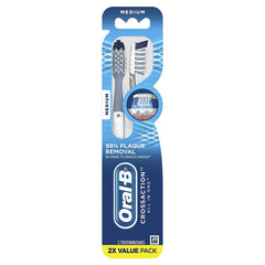 Oral-B CrossAction All In One Manual Toothbrush, Medium, 2 Count