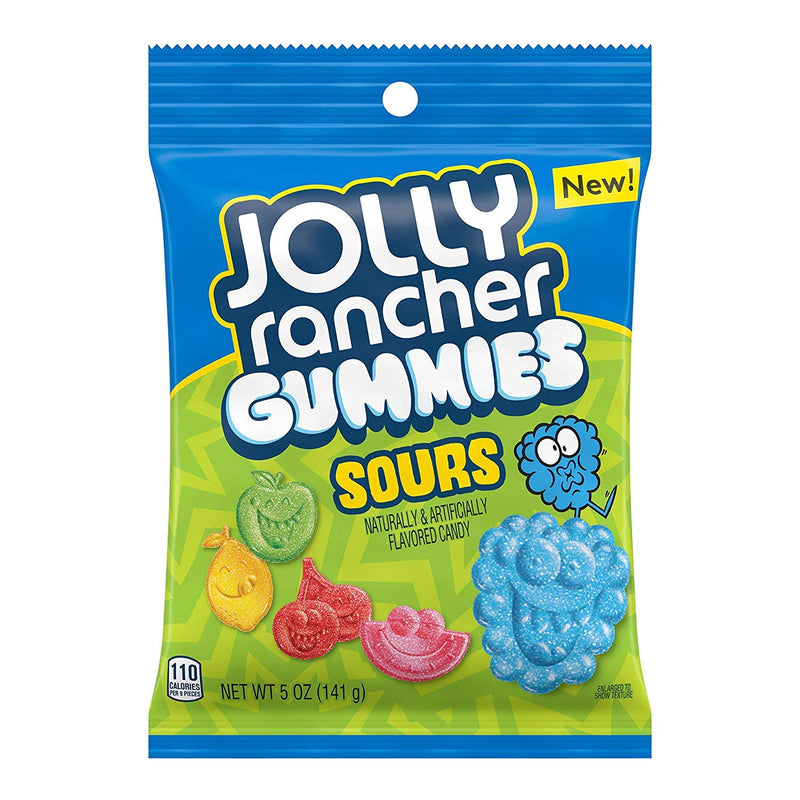 Jolly Rancher Gummies Sour Fruit Flavors Candy, 5 Oz