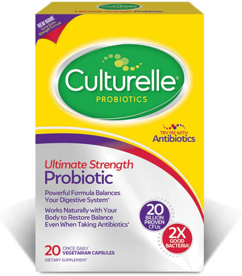 Culturelle Probiotics Ultimate Strength Probiotic, 20 Vegetarian Capsules Dietary Supplement*