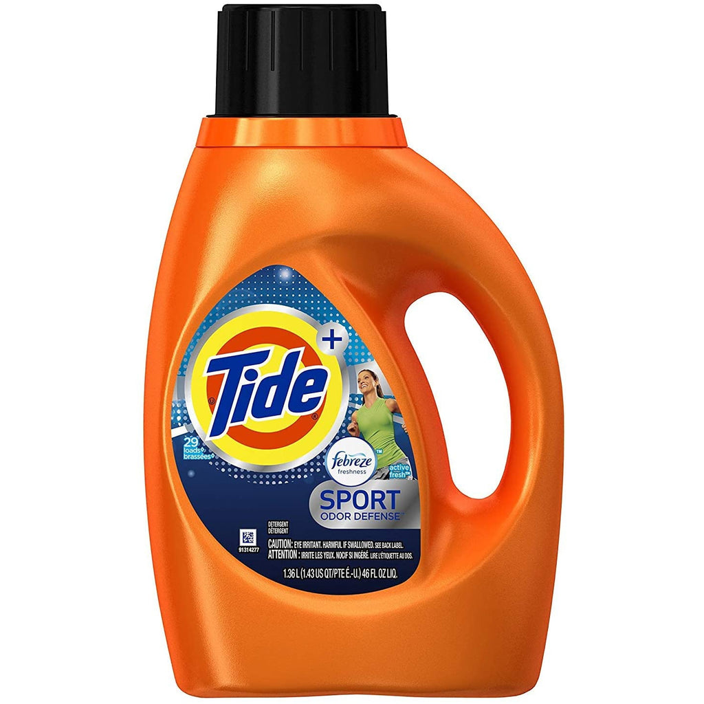 Tide Plus Febreze Fresh Sport Odor Defense Liquid Laundry Detergent, 46 Fl Oz***