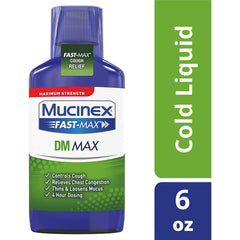 Mucinex Fast-Max DM, Max Strength, Cough Relief Liquid, 6 fl oz.