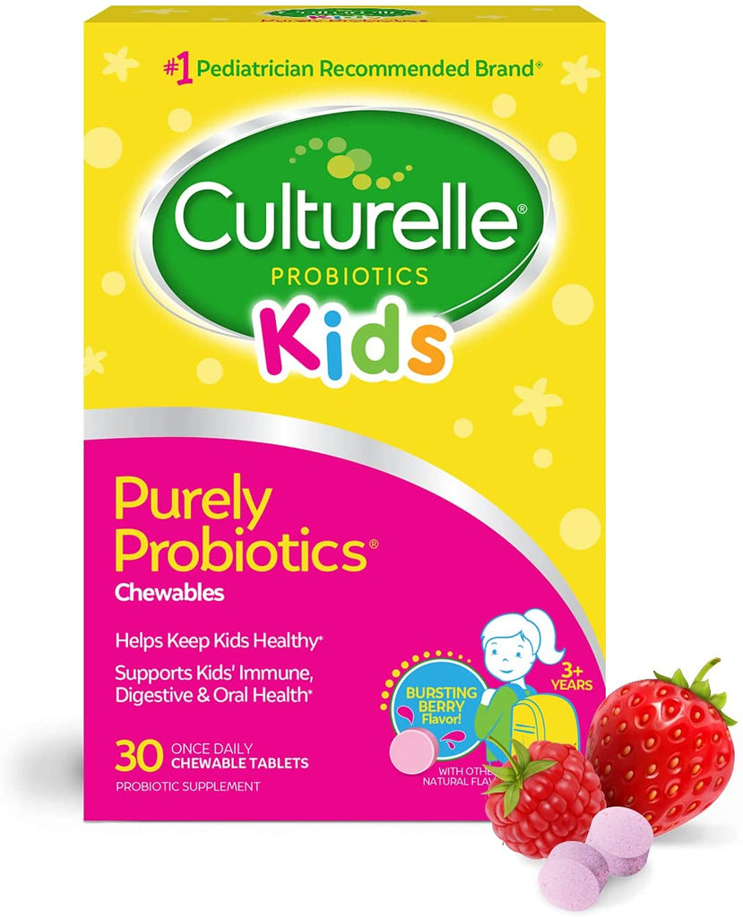 Culturelle Kids Purely Probiotic Chewables, 30 tablets, Bursting Berry Flavor*